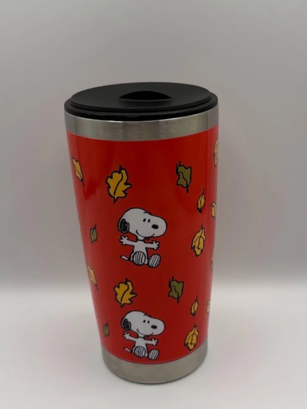 GIBSON PEANUTS SNOOP AUTUMN LEAVES TUMBLER RED